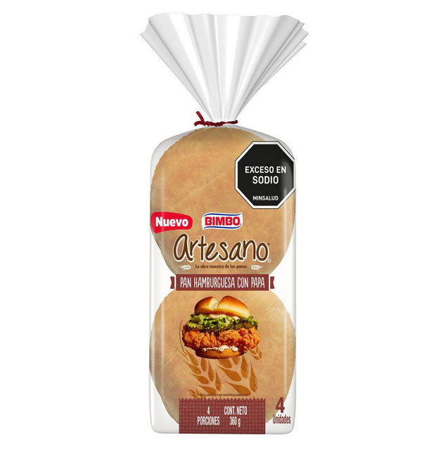 pan hamburguesa bimbo 360g papa artesano